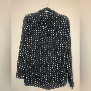 Black and White Polka Dot Women's Top